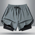 Men's Quick Dry Running Shorts with Drawstring and Zip Pockets - Ideal for Athletic Workouts and Gym Sessions