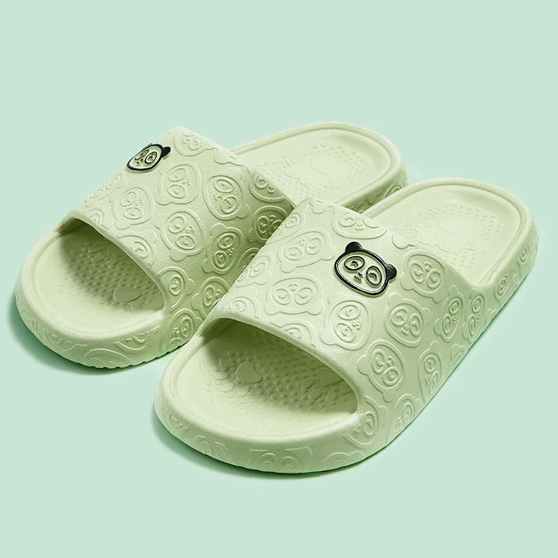 Summer Fashion Men's Slippers Printting Little Bear Sandals Indoor Bathroom Non-slip Soft Women Dormitory Casual Shoes Couple