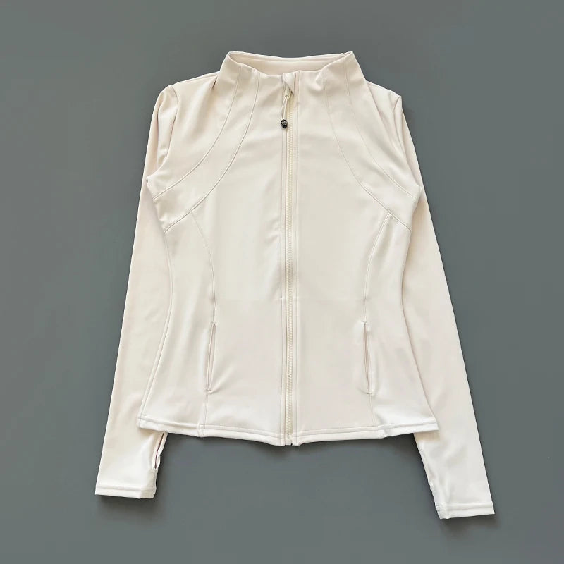 Sun Quick Drying Sports Coat Women's Tight Top Yoga Jacket Long Sleeve Zipper Jacket Running Fitness Women's Jacket S-3XL