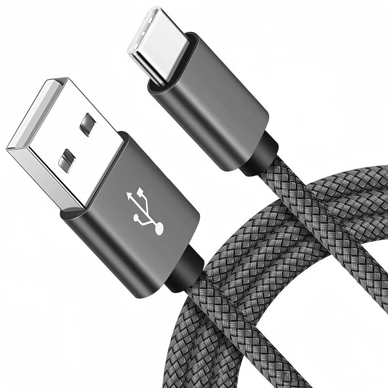 USB A to iPhone 15 Nylon Braided Cable Fast Charger Cord for Huawei Samsung Galaxy S22 Android Phone  Charger Cable Accessories