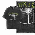 COOLMIND DB cat Printed Cotton Acid Washed Exclusive Graphic Unisex T Shirt Cool Streetwear Men Tshirts Big Size Tee for men