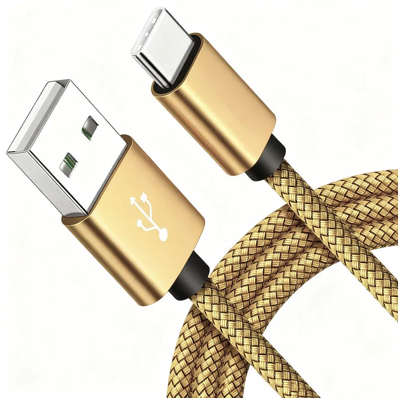 USB A to iPhone 15 Nylon Braided Cable Fast Charger Cord for Huawei Samsung Galaxy S22 Android Phone  Charger Cable Accessories