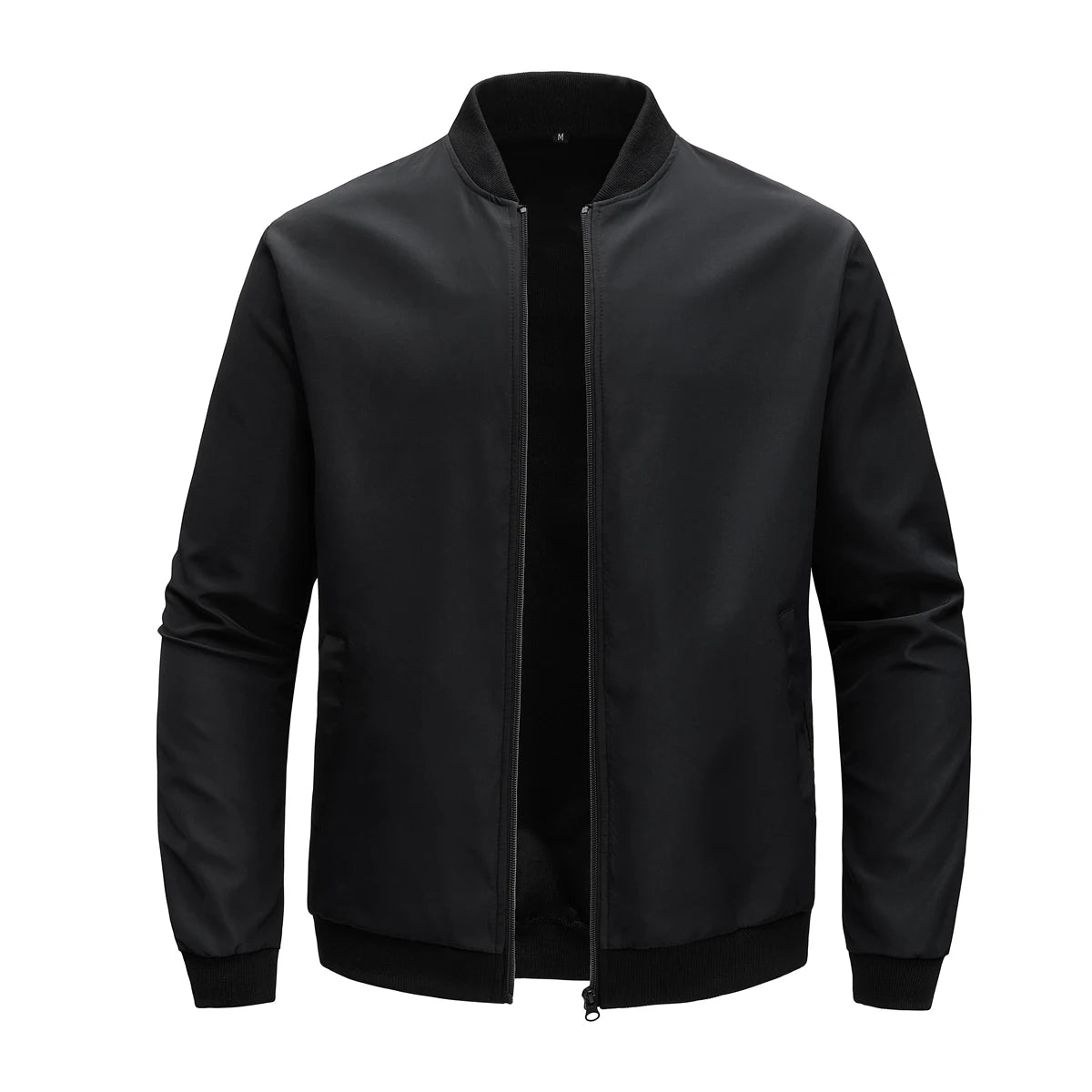 1pcs Spring and Autumn New Baseball Collar Short Loose Solid Color Jacket Men's Business Casual Thin Coat Trend