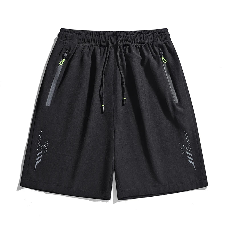 Men's Quick Dry Running Shorts with Drawstring and Zip Pockets - Ideal for Athletic Workouts and Gym Sessions