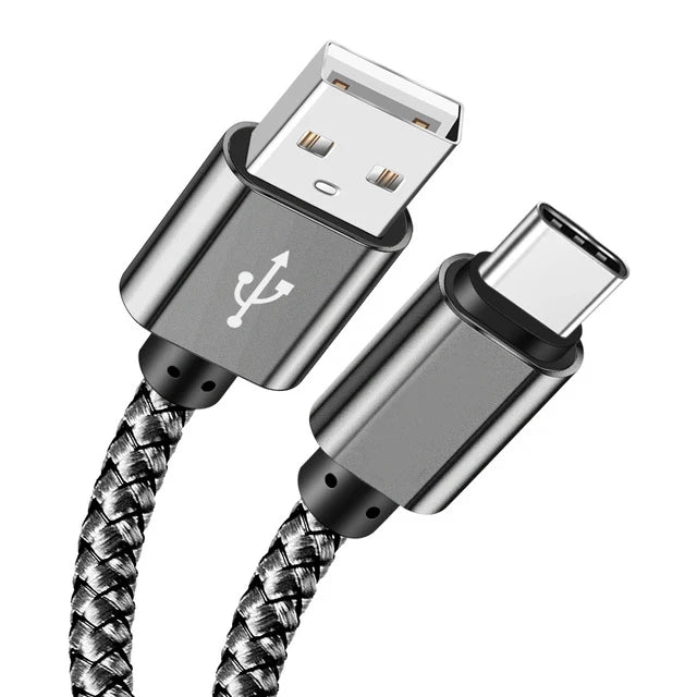 Durable Dragon Braided USB C Cable High Tensile Strength 2.4A Fast Charging Type C Cord Tangle Free for All Type C Devices