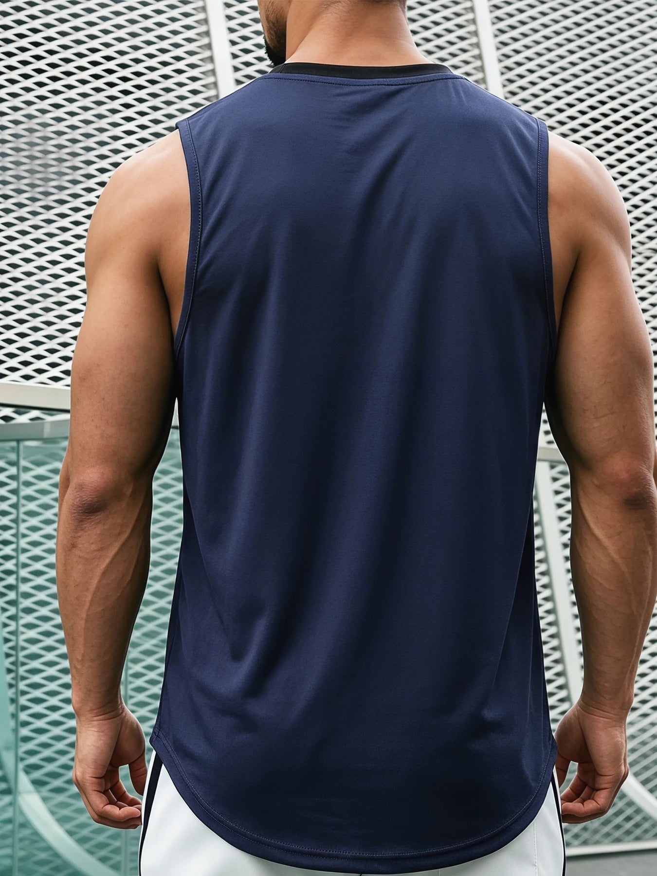 Men Gym Workout Muscle Tank Top Summer Solid Sleeveless Tank Top Loose Fit Gym Fitness Streetwear Basic Muscle Vest