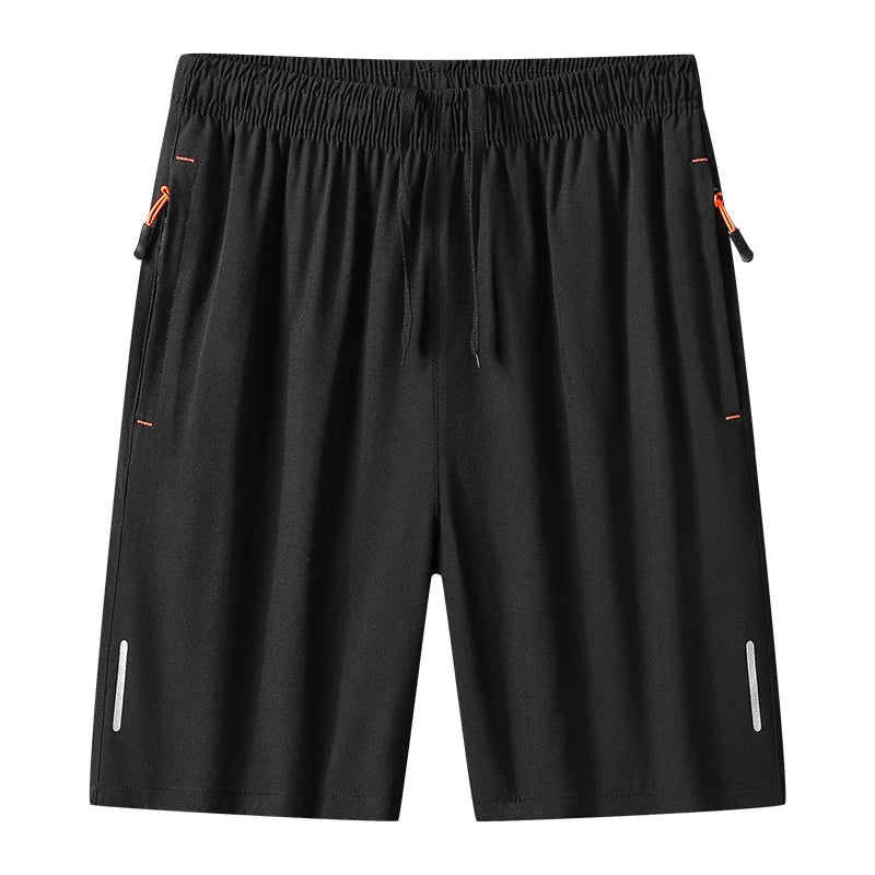Men's Quick Dry Running Shorts with Drawstring and Zip Pockets - Ideal for Athletic Workouts and Gym Sessions