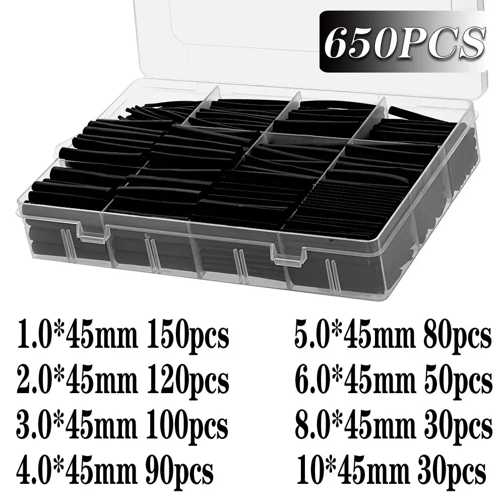 127-1060 pcs 2:1 Heat Shrink Tube Shrinking Assorted Polyolefin Insulation Sleeving Wire Cable Sleeves Wrap
