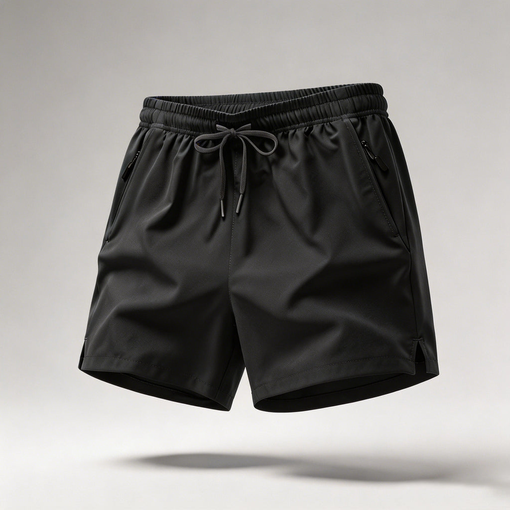 Men's Quick Dry Running Shorts with Drawstring and Zip Pockets - Ideal for Athletic Workouts and Gym Sessions