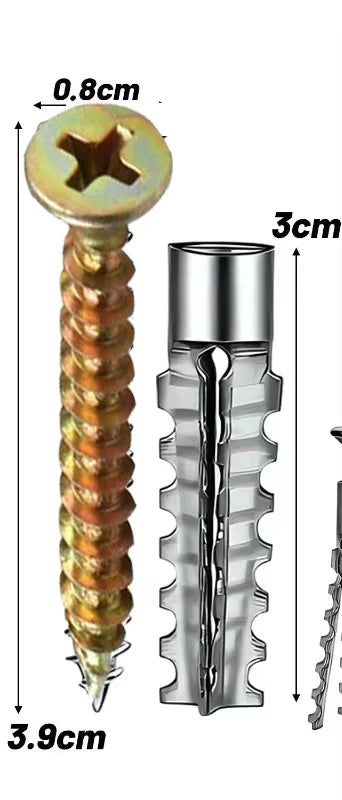 6/8mm Expansion Pipe for Hollow Walls Metal Expansion Screws Kit Self Tapping Screws Pipe Drilling Plug Fastener Bolt Anchors