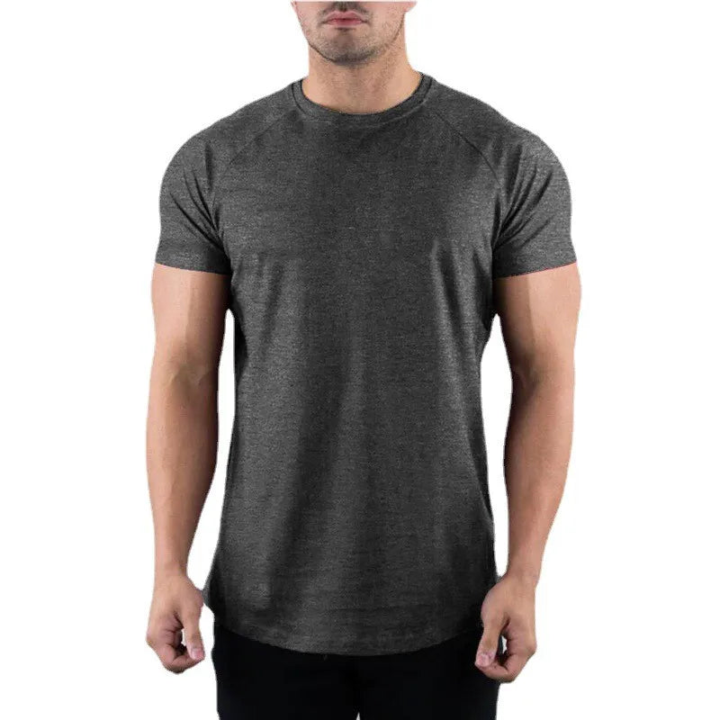 Men's Summer Skinny Casual T-Shirt Short Sleeve Tee Male Gym Fitness Sport Cotton Tops Man Running Workouts Sweatshirt Clothing