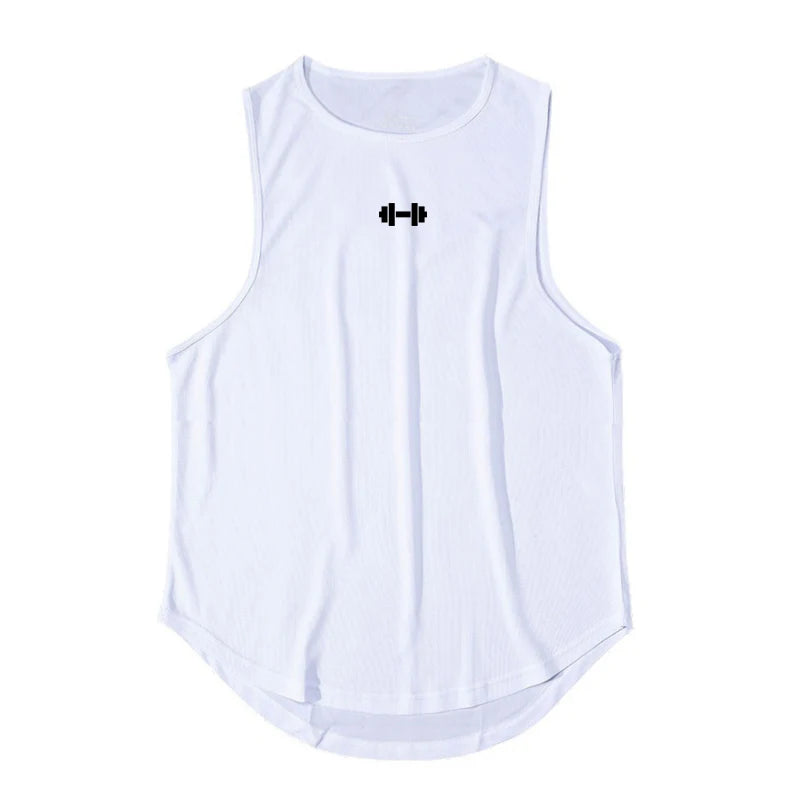 Men's Vertical Ribbed Sleeveless Tank Top Stretch Crew Neck Breathable Athletic Gym Workout Casual Summer Vest Tops