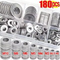 180-piece Hardware Flat Washer Tool Kit - Durable Polished Surface, erfectly Meets Industrial Repairs and Daily Needs