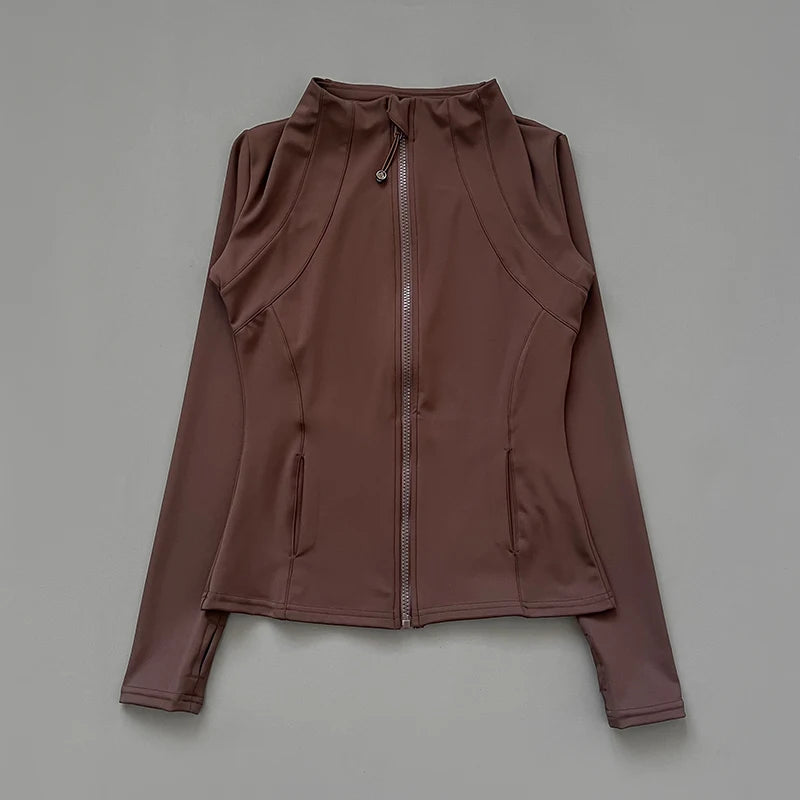 Sun Quick Drying Sports Coat Women's Tight Top Yoga Jacket Long Sleeve Zipper Jacket Running Fitness Women's Jacket S-3XL