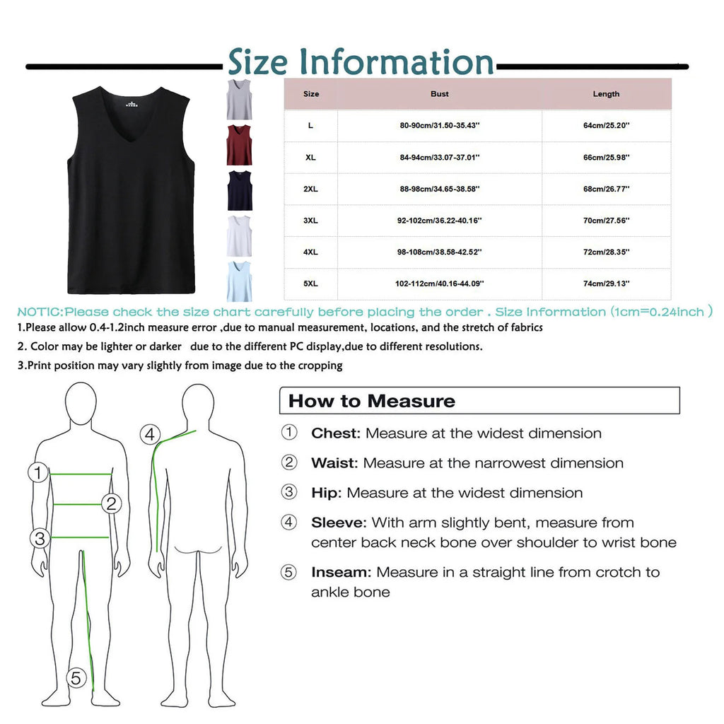 Men'S Top Men'S Summer Multi Color Sleeveless Vest Men'S Summer Ice Silk Traceless Thin Breathable Color V-Neck Sleeveless Top