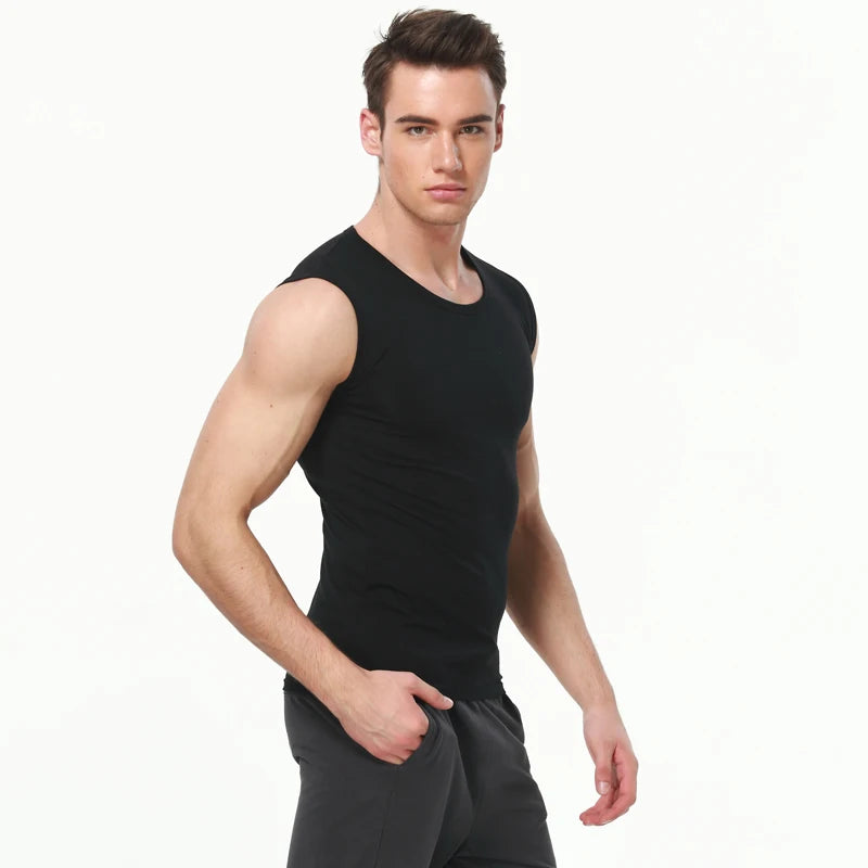 1/3/5 pcs Men's Cotton Sleeveless Thin Vest Young Men's Wide-shouldered Sports Fitness Slim Vest Thin Joker Tight Vest Breathabl