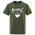 Summer Men T-shirt Cotton Blend Casual Funny Energy=Milk+Coffee Print Men Cool Loose O-neck Tops For Men Short Sleeve Male Tees