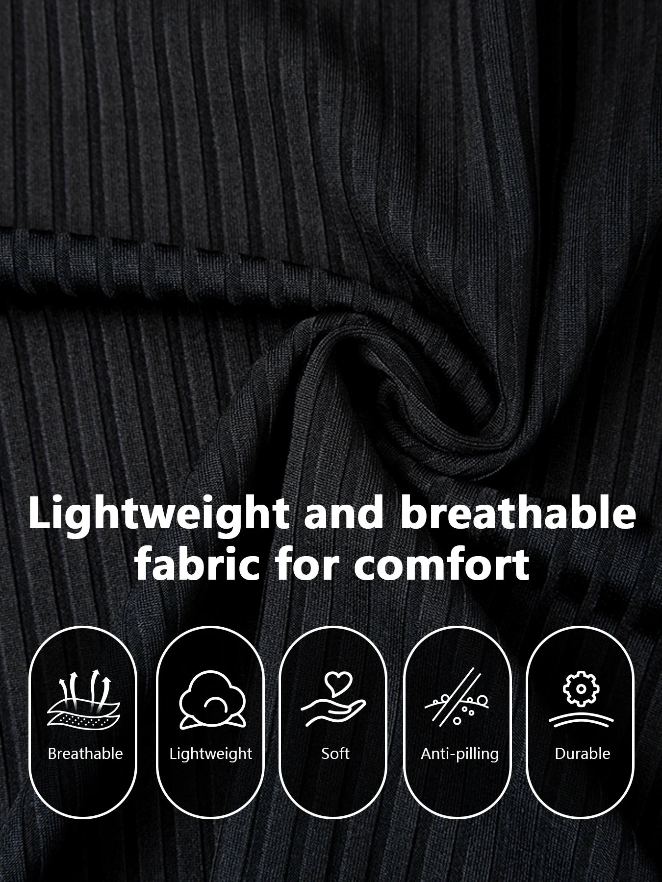 Men's Vertical Ribbed Sleeveless Tank Top Stretch Crew Neck Breathable Athletic Gym Workout Casual Summer Vest Tops