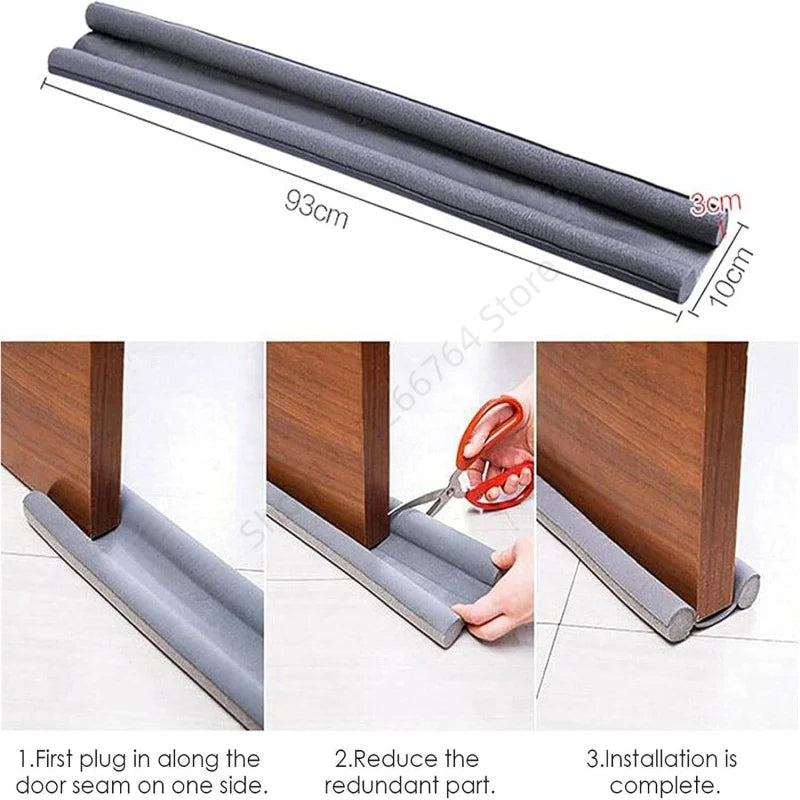 93cm Door Bottom Seal Strip Door Bottom Weatherstrip Thickened Cold-proof Noise Reduction Sealing Strip Anti-Rat Cockroach Seal