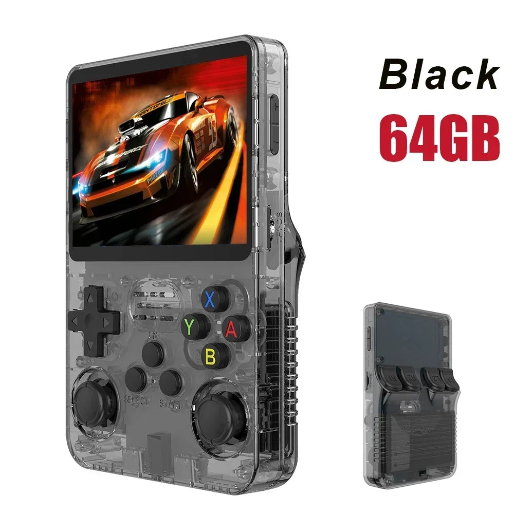 Pocket Retro Gaming Handheld R35S Plus, Arkos Portable Video Game Device, 3.5 Inch IPS Display, Retro Games Gifts For Boys