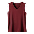 Men'S Top Men'S Summer Multi Color Sleeveless Vest Men'S Summer Ice Silk Traceless Thin Breathable Color V-Neck Sleeveless Top