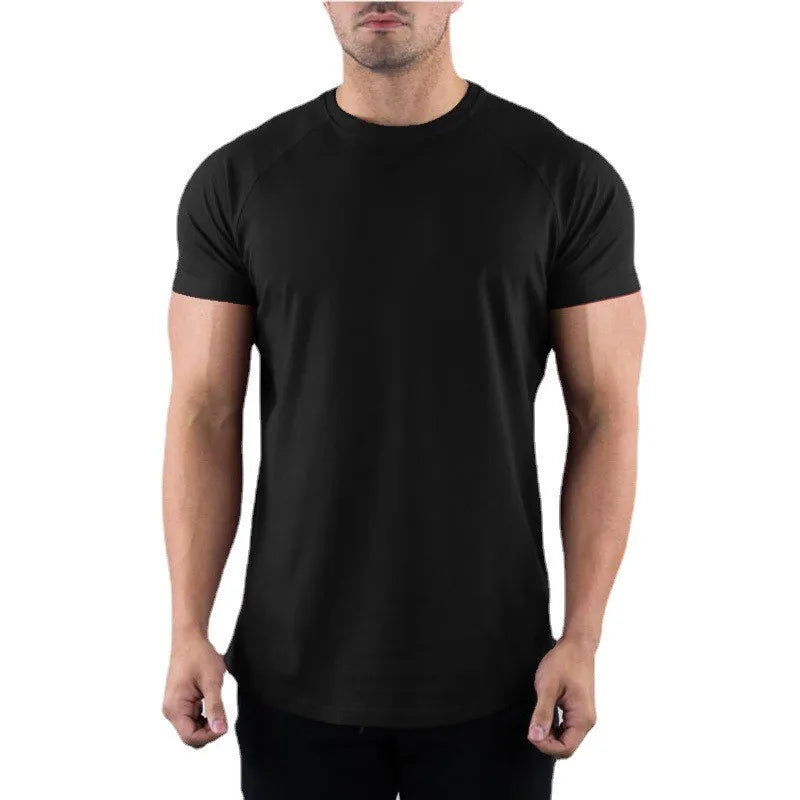 Men's Summer Skinny Casual T-Shirt Short Sleeve Tee Male Gym Fitness Sport Cotton Tops Man Running Workouts Sweatshirt Clothing