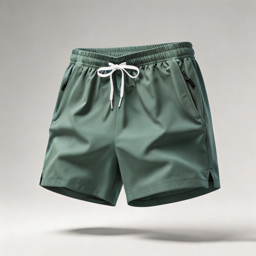 Men's Quick Dry Running Shorts with Drawstring and Zip Pockets - Ideal for Athletic Workouts and Gym Sessions