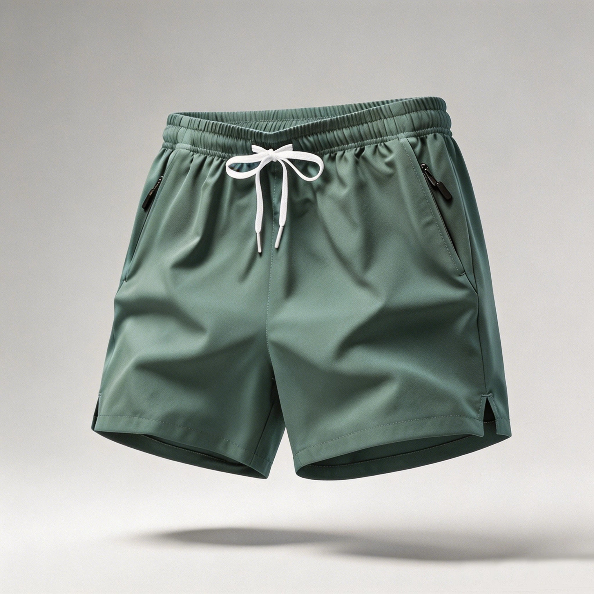 Men's Quick Dry Running Shorts with Drawstring and Zip Pockets - Ideal for Athletic Workouts and Gym Sessions