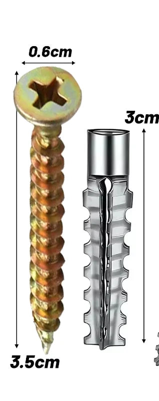 6/8mm Expansion Pipe for Hollow Walls Metal Expansion Screws Kit Self Tapping Screws Pipe Drilling Plug Fastener Bolt Anchors