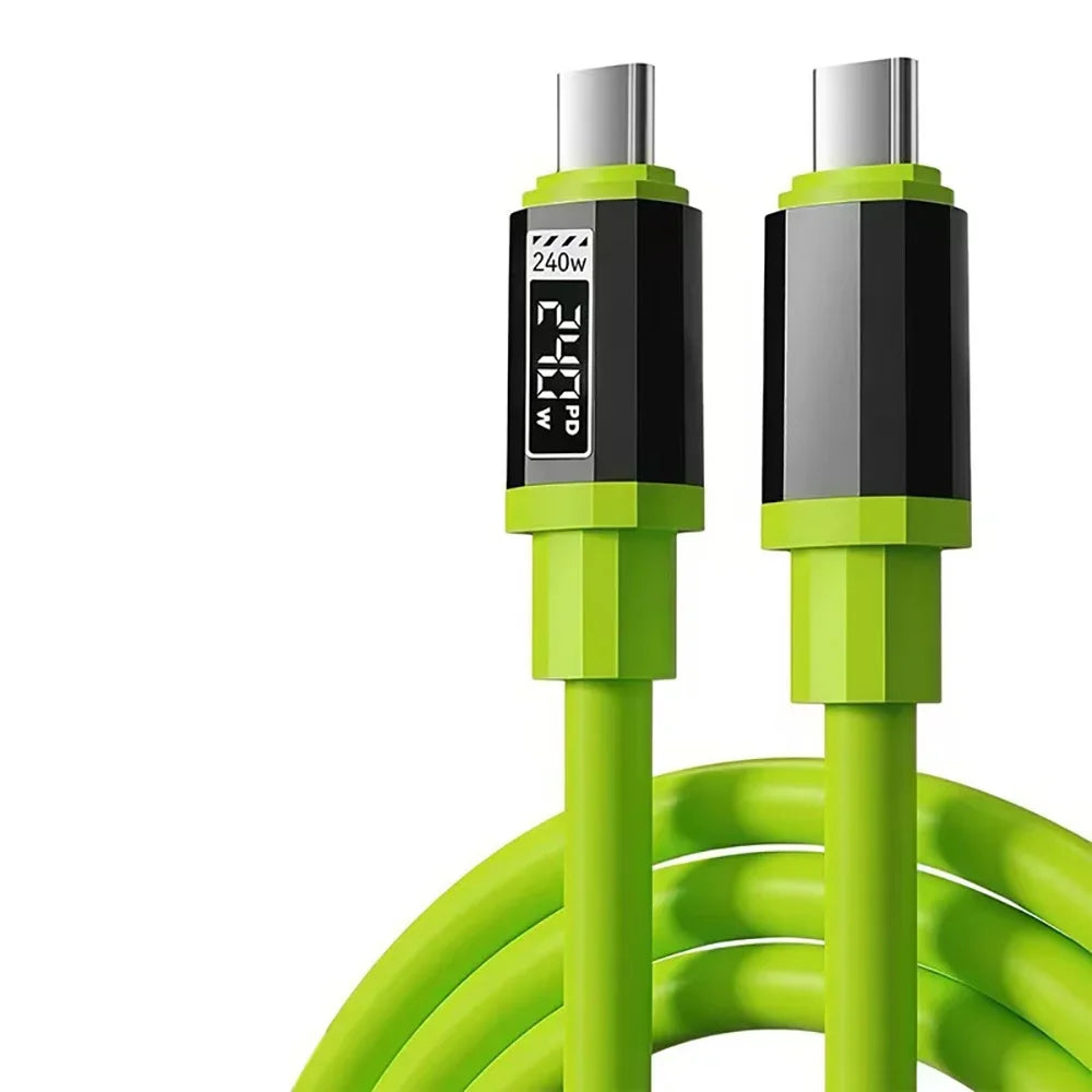 240W Type C To Type C Super Fast Charging Cable Universal High Power Charger USB Cord  for iPhone 16 15 14 Xiaomi Huawei Samsung