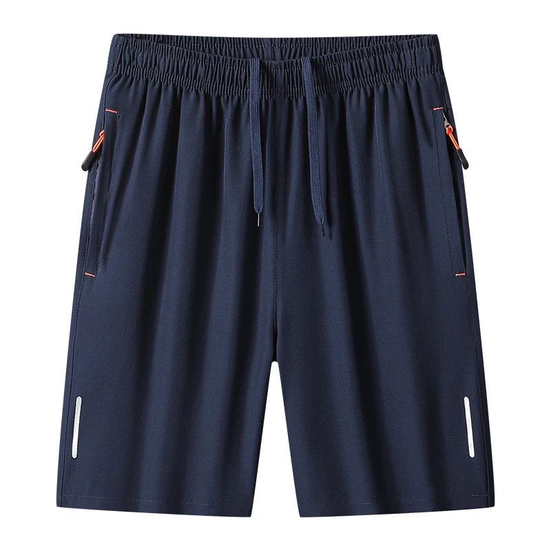 Men's Quick Dry Running Shorts with Drawstring and Zip Pockets - Ideal for Athletic Workouts and Gym Sessions