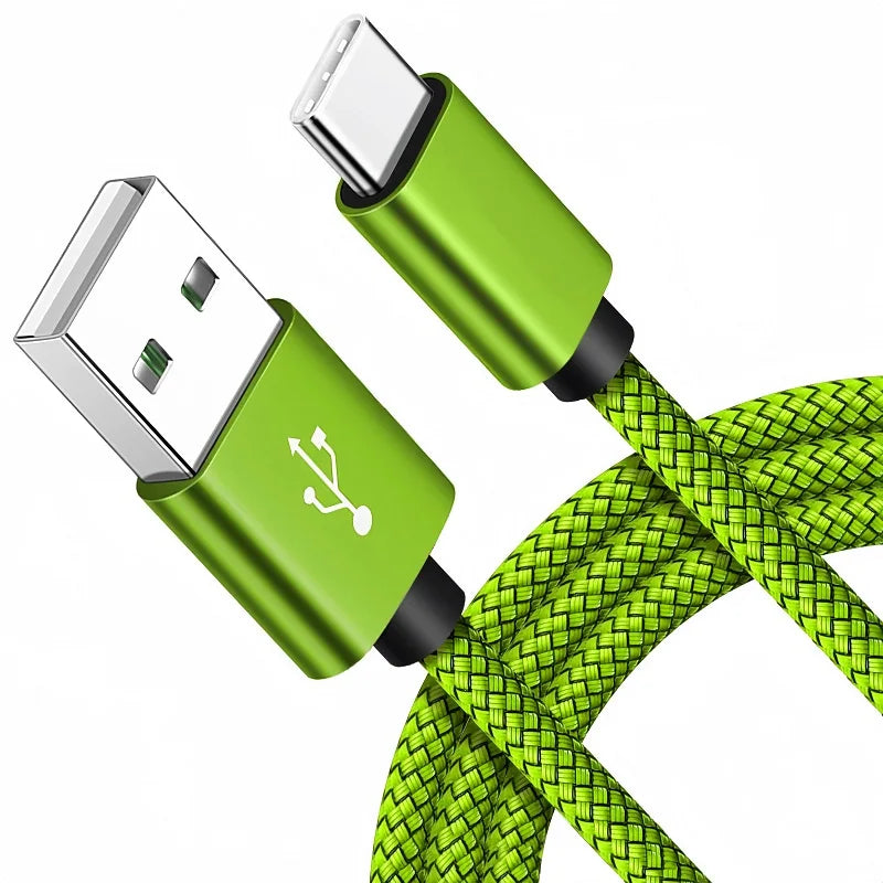 USB A to iPhone 15 Nylon Braided Cable Fast Charger Cord for Huawei Samsung Galaxy S22 Android Phone  Charger Cable Accessories