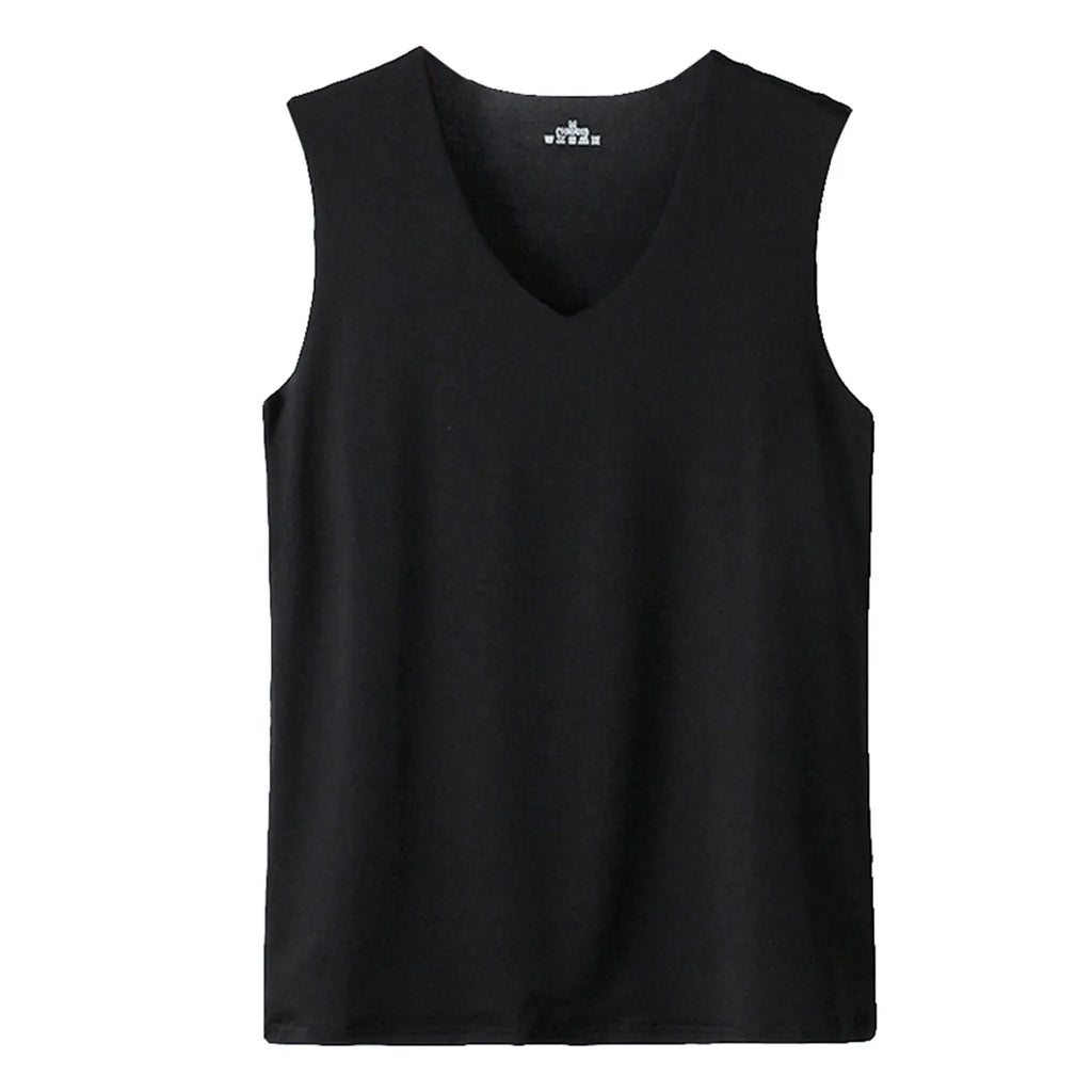 Men'S Top Men'S Summer Multi Color Sleeveless Vest Men'S Summer Ice Silk Traceless Thin Breathable Color V-Neck Sleeveless Top