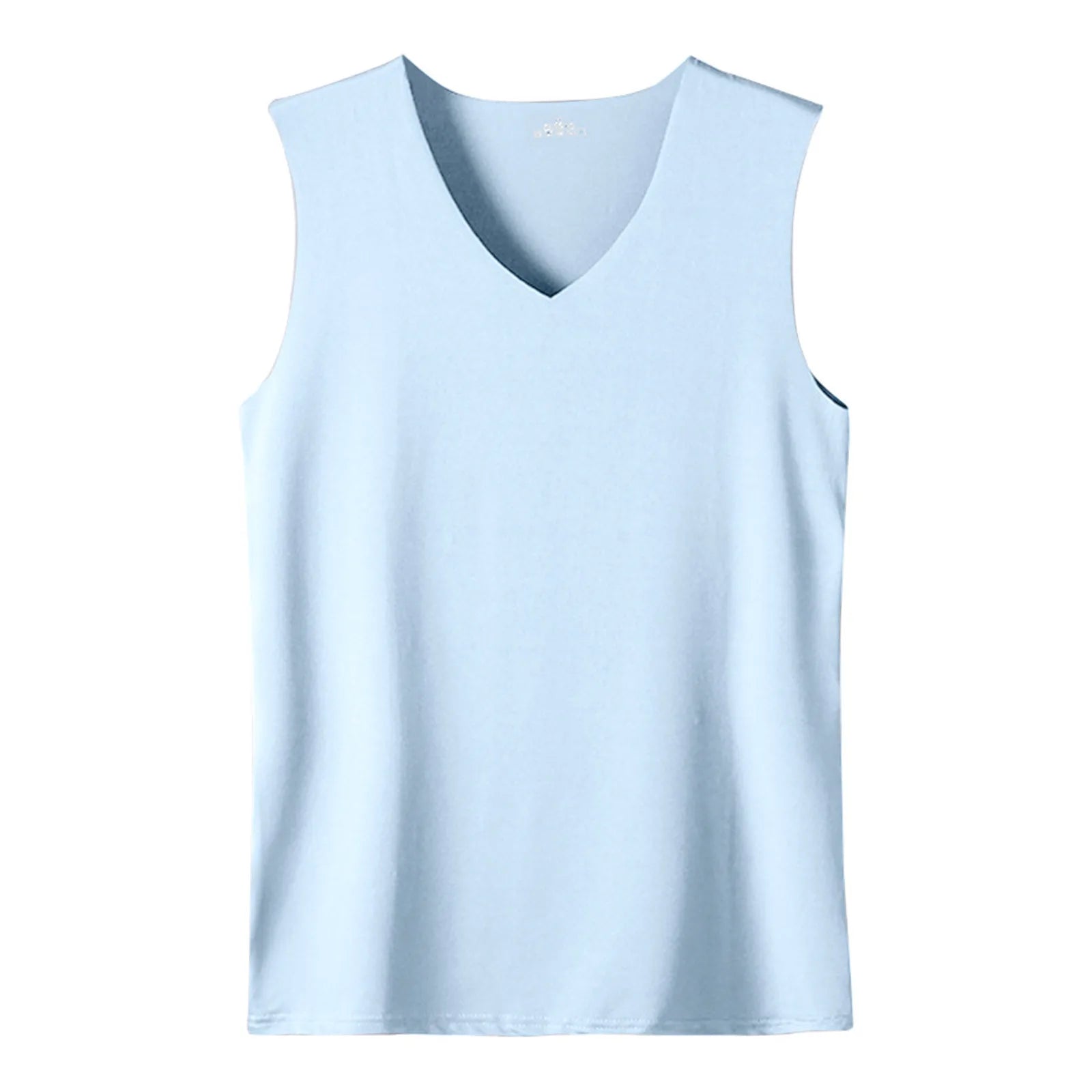 Men'S Top Men'S Summer Multi Color Sleeveless Vest Men'S Summer Ice Silk Traceless Thin Breathable Color V-Neck Sleeveless Top